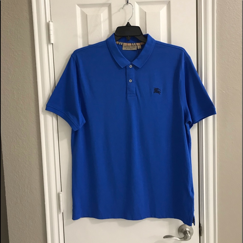 BURBERRY MEN'S ROYAL BLUE POLO NWT
